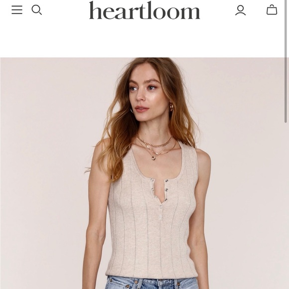 Heartloom - Lynn Tank - Oat - Size Medium - Picture 3 of 4